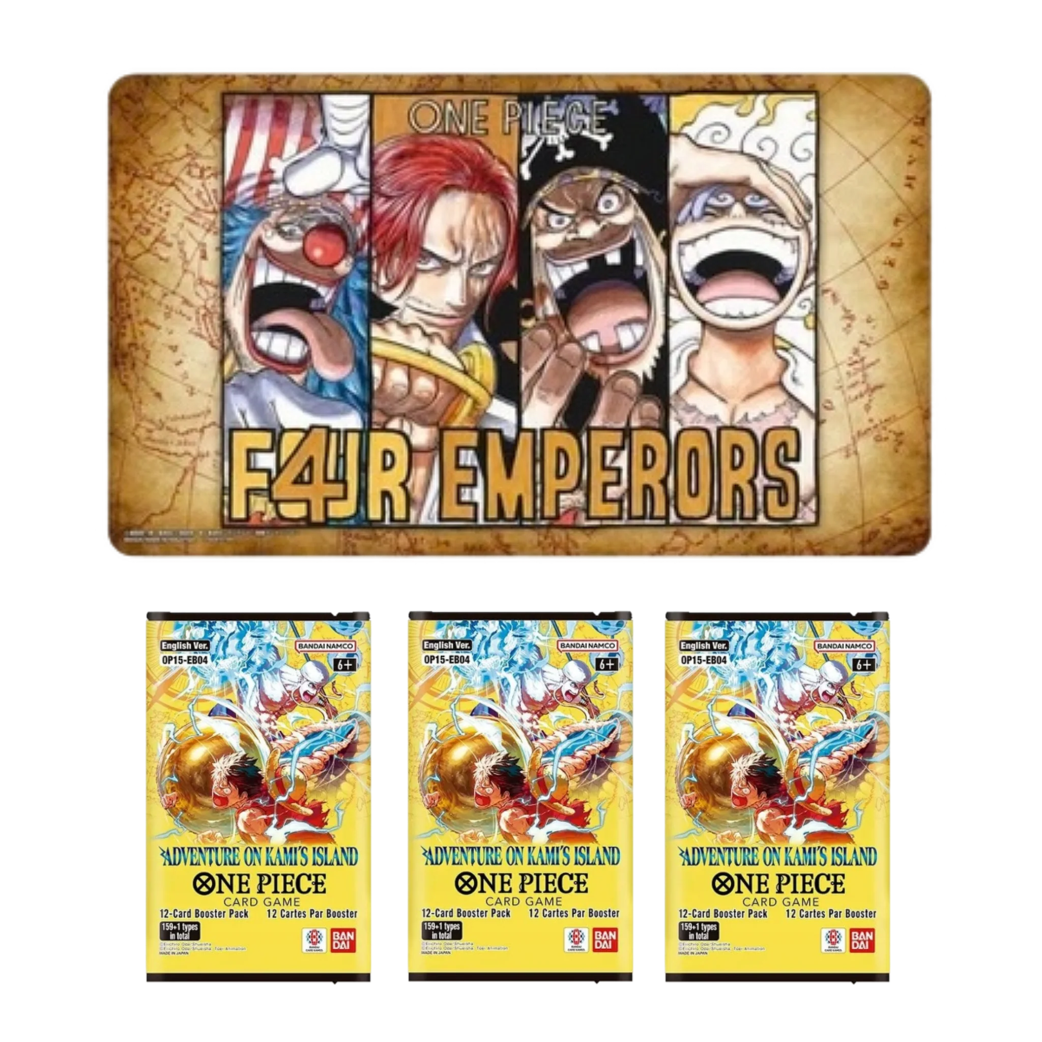 One Piece Playmat Limited Edition Vol.2 + 3 Sobres OP15