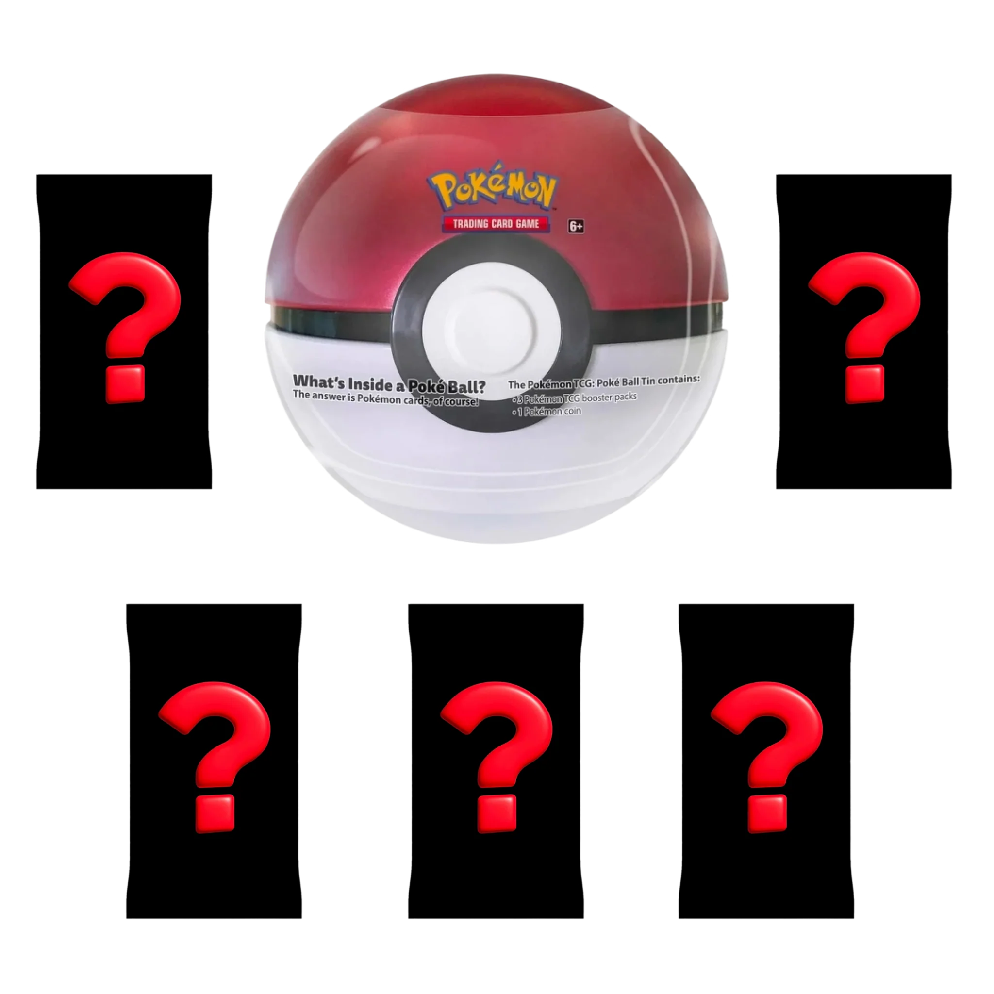Pack 5 Sobres Pokémon TCG en Lata Pokeball